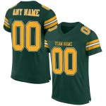 Jersey Mesh Authentic Custom Green Football Gold-White Jersey Mesh Authentic Custom Green Football Gold-White
