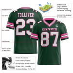 Mesh White-Pink Football Custom Green Jersey Authentic Mesh White-Pink Football Custom Green Jersey Authentic