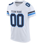 Navy-Powder Blue Football Custom White Authentic Jersey Mesh Navy-Powder Blue Football Custom White Authentic Jersey Mesh