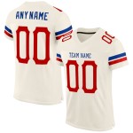 Custom Jersey Red-Royal Mesh Football Cream Authentic Custom Jersey Red-Royal Mesh Football Cream Authentic