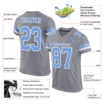 Mesh Light Jersey Gray Football Blue-White Light Custom Authentic Mesh Light Jersey Gray Football Blue-White Light Custom Authentic