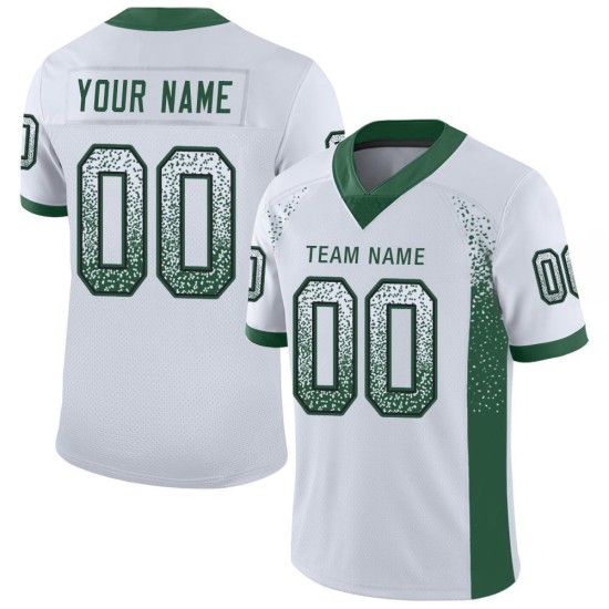 Gotham Mesh Drift Fashion Football Jersey White Custom Green-Black Gotham Mesh Drift Fashion Football Jersey White Custom Green-Black