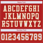 Jersey Authentic Scarlet Football Mesh Custom White-Gold Jersey Authentic Scarlet Football Mesh Custom White-Gold
