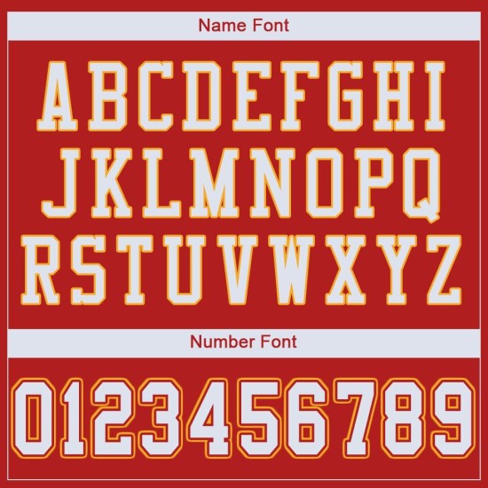Jersey Authentic Scarlet Football Mesh Custom White-Gold Jersey Authentic Scarlet Football Mesh Custom White-Gold