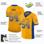 Football Drift Fashion Royal-White Gold Jersey Mesh Custom Football Drift Fashion Royal-White Gold Jersey Mesh Custom