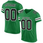 Football Green Mesh Jersey Custom Authentic Black-White Grass Football Green Mesh Jersey Custom Authentic Black-White Grass