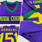 Gold-Kelly Custom Mesh Jersey Football Authentic Purple Green Gold-Kelly Custom Mesh Jersey Football Authentic Purple Green