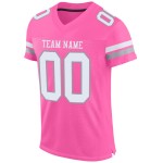 Authentic Mesh Gray Custom Football White-Light Pink Jersey Authentic Mesh Gray Custom Football White-Light Pink Jersey