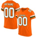 Authentic Mesh Football White-Green Custom Jersey Orange Authentic Mesh Football White-Green Custom Jersey Orange