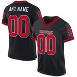 Red-White Authentic Mesh Throwback Black Custom Jersey Football Red-White Authentic Mesh Throwback Black Custom Jersey Football