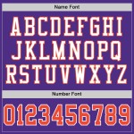 Football Authentic Mesh Purple Jersey Throwback Custom Orange-White Football Authentic Mesh Purple Jersey Throwback Custom Orange-White