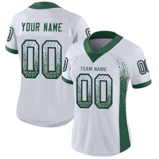 Gotham Mesh Drift Fashion Football Jersey White Custom Green-Black Gotham Mesh Drift Fashion Football Jersey White Custom Green-Black
