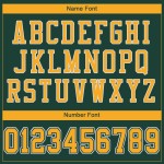 Jersey Mesh Authentic Custom Green Football Gold-White Jersey Mesh Authentic Custom Green Football Gold-White