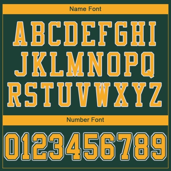 Jersey Mesh Authentic Custom Green Football Gold-White Jersey Mesh Authentic Custom Green Football Gold-White