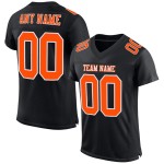 Custom Jersey Mesh Authentic Black Orange-White Football Custom Jersey Mesh Authentic Black Orange-White Football