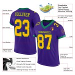 Gold-Kelly Custom Mesh Jersey Football Authentic Purple Green Gold-Kelly Custom Mesh Jersey Football Authentic Purple Green