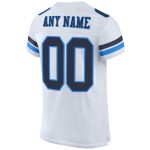 Navy-Powder Blue Football Custom White Authentic Jersey Mesh Navy-Powder Blue Football Custom White Authentic Jersey Mesh