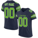 Authentic Jersey Green-White Navy Neon Mesh Football Custom Authentic Jersey Green-White Navy Neon Mesh Football Custom
