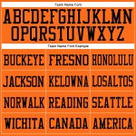 Authentic Custom Orange Black Jersey Mesh Football Authentic Custom Orange Black Jersey Mesh Football