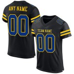 Jersey Football Mesh Royal-Yellow Authentic Black Custom Jersey Football Mesh Royal-Yellow Authentic Black Custom