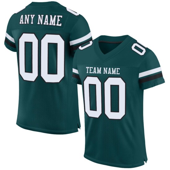 Green White-Black Football Authentic Custom Midnight Jersey Mesh Green White-Black Football Authentic Custom Midnight Jersey Mesh
