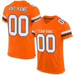 Jersey Custom Authentic Football Mesh White-Navy Orange Jersey Custom Authentic Football Mesh White-Navy Orange