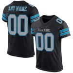 Gray-Panther Blue Mesh Jersey Custom Light Authentic Football Black Gray-Panther Blue Mesh Jersey Custom Light Authentic Football Black