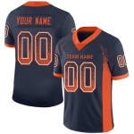 Mesh Fashion Drift Football Navy Orange-White Jersey Custom Mesh Fashion Drift Football Navy Orange-White Jersey Custom