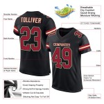 Jersey Authentic Mesh Football Cardinal-Cream Custom Black Jersey Authentic Mesh Football Cardinal-Cream Custom Black