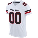 Custom Jersey Black-Red Authentic White Mesh Football Custom Jersey Black-Red Authentic White Mesh Football