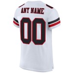 Custom Jersey Black-Red Authentic White Mesh Football Custom Jersey Black-Red Authentic White Mesh Football
