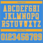 Custom Powder Jersey Blue Mesh Authentic Gold-White Football Custom Powder Jersey Blue Mesh Authentic Gold-White Football