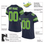 Authentic Jersey Green-White Navy Neon Mesh Football Custom Authentic Jersey Green-White Navy Neon Mesh Football Custom