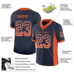 Mesh Fashion Drift Football Navy Orange-White Jersey Custom Mesh Fashion Drift Football Navy Orange-White Jersey Custom