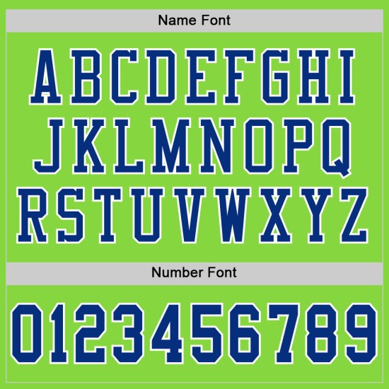 Authentic Custom Football Neon Royal-White Jersey Green Mesh Authentic Custom Football Neon Royal-White Jersey Green Mesh