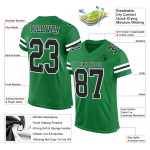 Football Green Mesh Jersey Custom Authentic Black-White Grass Football Green Mesh Jersey Custom Authentic Black-White Grass