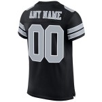 Jersey Black Authentic Football Mesh Silver-White Custom Jersey Black Authentic Football Mesh Silver-White Custom