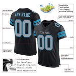 Gray-Panther Blue Mesh Jersey Custom Light Authentic Football Black Gray-Panther Blue Mesh Jersey Custom Light Authentic Football Black