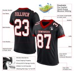 Authentic Football Mesh White-Red Black Jersey Custom Authentic Football Mesh White-Red Black Jersey Custom
