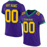 Gold-Kelly Custom Mesh Jersey Football Authentic Purple Green Gold-Kelly Custom Mesh Jersey Football Authentic Purple Green