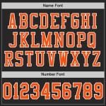 Custom Jersey Mesh Authentic Black Orange-White Football Custom Jersey Mesh Authentic Black Orange-White Football