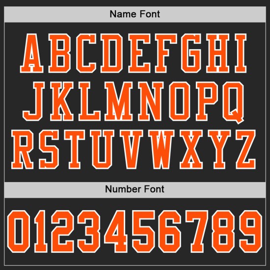 Custom Jersey Mesh Authentic Black Orange-White Football Custom Jersey Mesh Authentic Black Orange-White Football