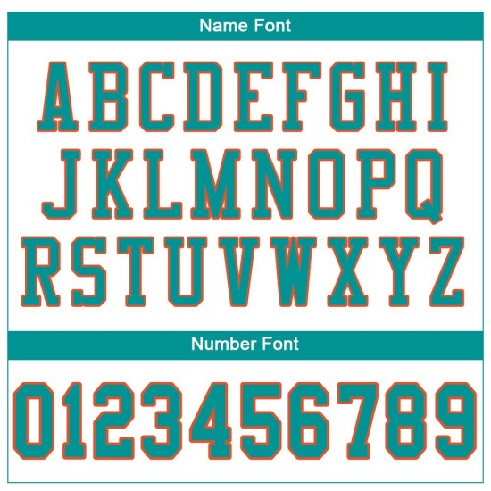 Football Custom Jersey Authentic Mesh White Aqua-Orange Football Custom Jersey Authentic Mesh White Aqua-Orange