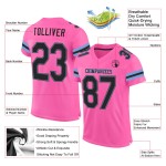 Black-Light Pink Blue Mesh Jersey Football Custom Authentic Black-Light Pink Blue Mesh Jersey Football Custom Authentic