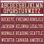 Authentic Burgundy Football Mesh Jersey Cream Custom Authentic Burgundy Football Mesh Jersey Cream Custom