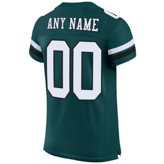 Green White-Black Football Authentic Custom Midnight Jersey Mesh Green White-Black Football Authentic Custom Midnight Jersey Mesh