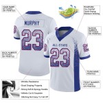 Drift Football Jersey Custom Royal-Red Fashion Mesh White Drift Football Jersey Custom Royal-Red Fashion Mesh White