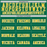 Custom Gold-White Mesh Grass Football Throwback Authentic Jersey Green Custom Gold-White Mesh Grass Football Throwback Authentic Jersey Green