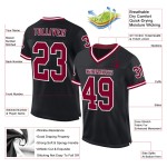 Mesh Football Throwback Authentic Jersey Custom Maroon-White Black Mesh Football Throwback Authentic Jersey Custom Maroon-White Black