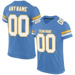 Mesh Light Football White-Gold Custom Jersey Authentic Blue Mesh Light Football White-Gold Custom Jersey Authentic Blue